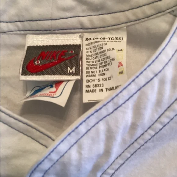 Nike White Baseball Jersey with Logo - Picture 3 of 3